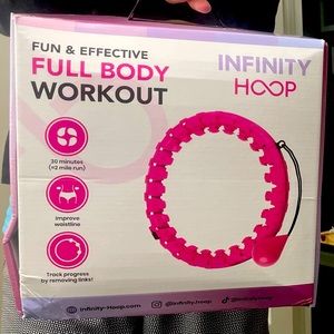 Blue infinity hoop.Plus. Ordered one and they sent 2 so selling at half price.